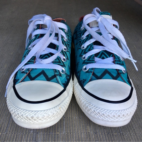 CONVERSE Missoni collab Chucks Chuck Taylor low top sneakers turquoise patterned - Picture 10 of 16